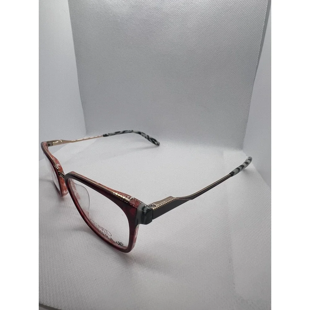 Glemaud‎ x Tura Designer Eyeglasses Frames Burgundy Gold Unique